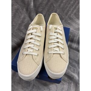 Keds Triple‎ Up Womens Shoes- Nat/Gld. Size:8